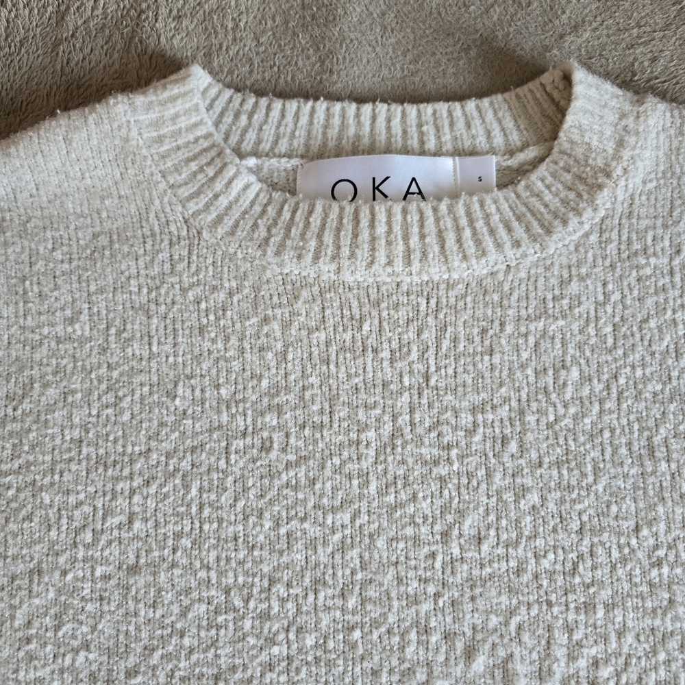 Okakie Textured Knit Relaxed Fit Sweater Size Small - Picture 5 of 13